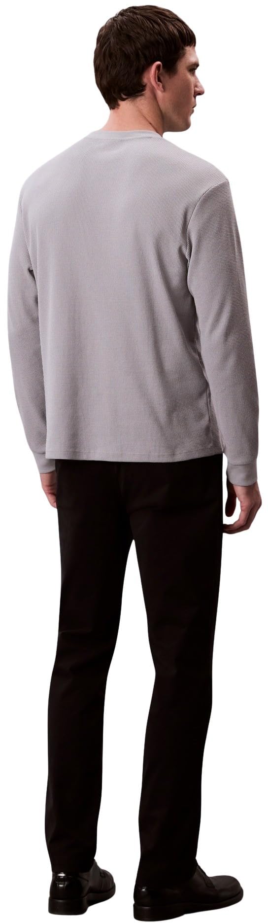 Calvin Klein Uomo Maglietta Maniche Corte Waffle Badge Tee con Scollo Rotondo