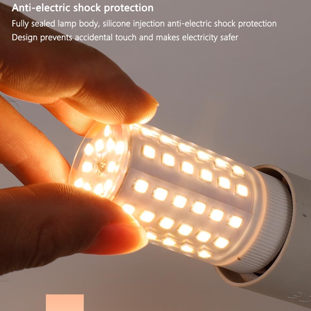 Bombilla E27 de 7 W, Paquete de 2/10 Bombillas Led de Maíz, Cálido, 2700 K, 1150 Lúmenes, Equivalente a 100 W, Base E26/E27, Bombillas Led No Regulables, Bombilla Led Superbrillante/Natural