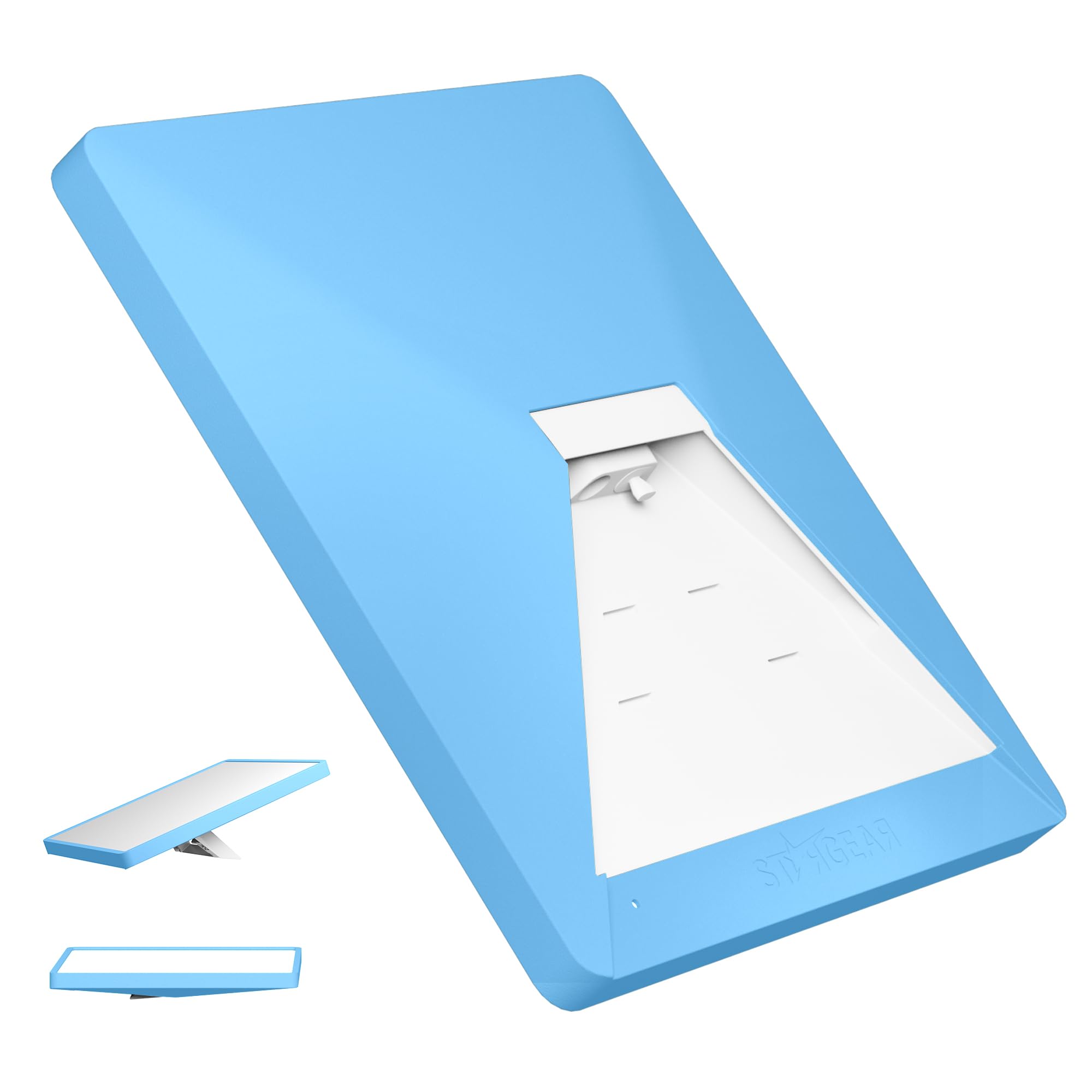 Starlink Mini Case, Mini Protective Cover Liquid Silicone Case for Starlink Satellite Dish, Accessories for Starlink Portable Protective Cover Shell with Black Sticker, Sky Blue