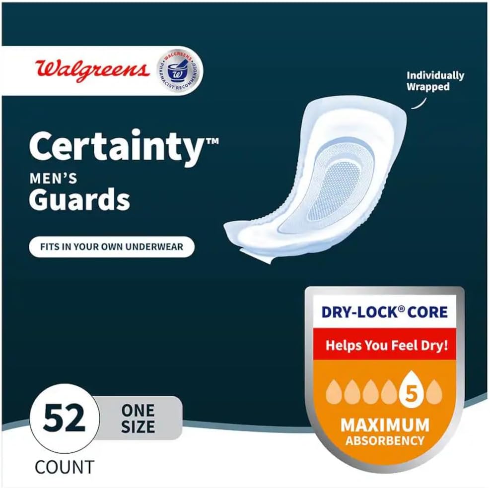 Walgreens Certainty Bladder Protection Guards for Men, Extra Absorbency, 52 ea by Walgreens