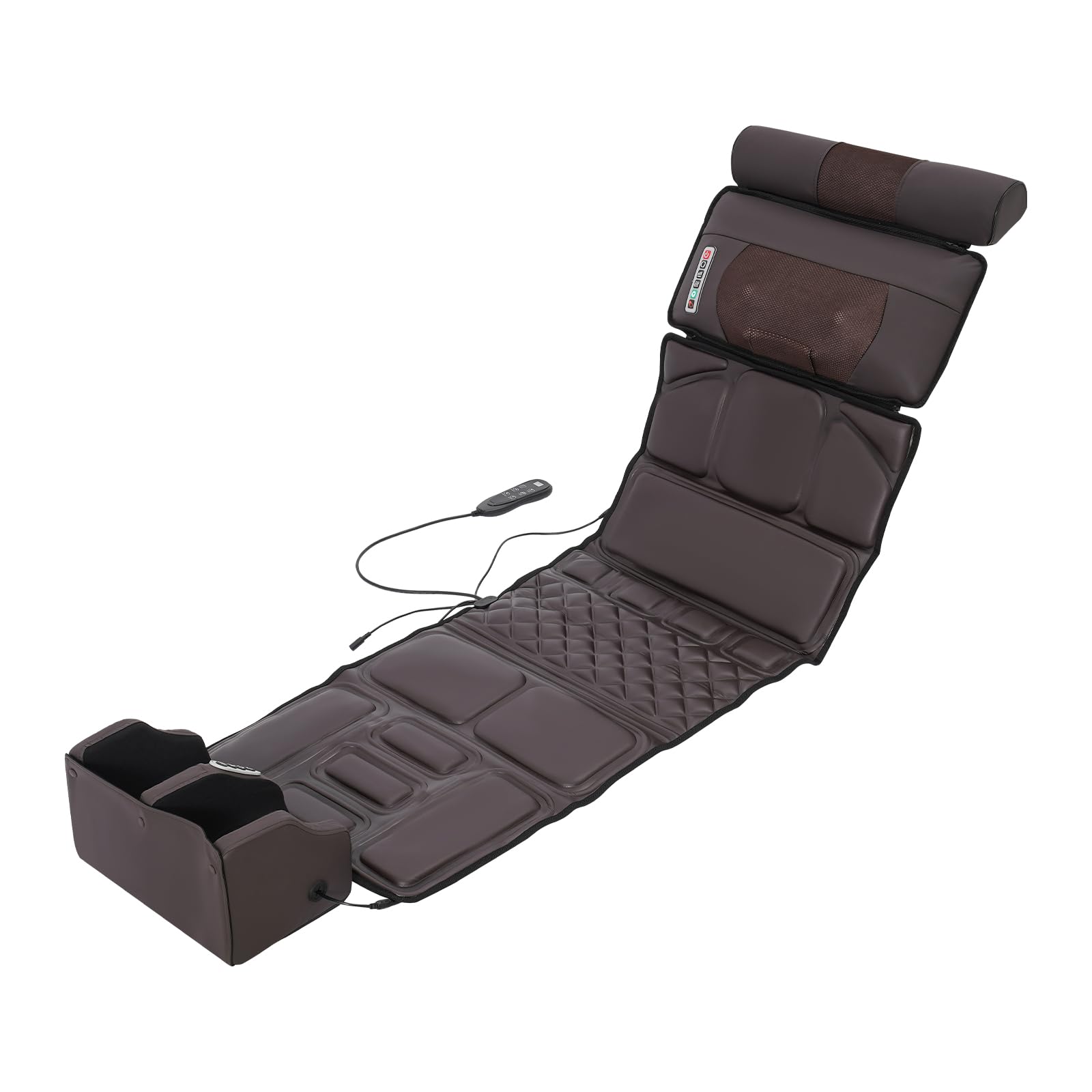 Elektryczna mata do masażu z ogrzewaniem 4 w 1 130x60 cm 9 trybów 9 intensywności 3 timery pilot