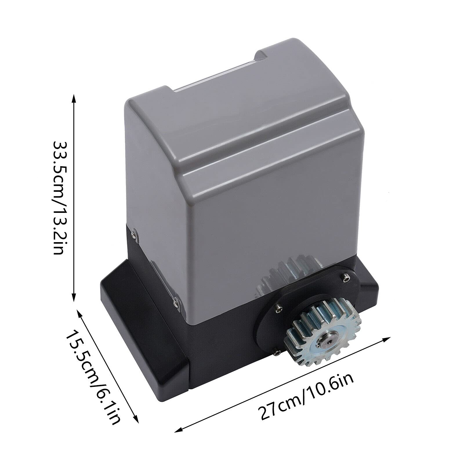 550 W 1200 kg Motor Puerta Corredera, Kit Motor Puerta batiente, IP44 6 m Cremallera y Piñón Motor de Puerta Corredera Accionamiento de Puerta Automática con 2 Mando a Distancia