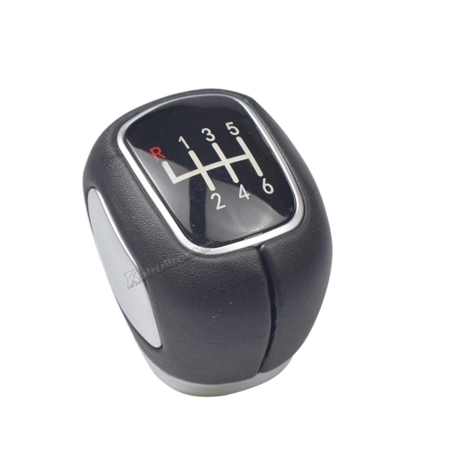 KUNYOS Leather Gear Knob for Chevrolet for Chevy Cruze 2009-2015 Car 5/6 Speed Manual Gear Shift Knob Head Ball Lever(6 Speed-Red R)