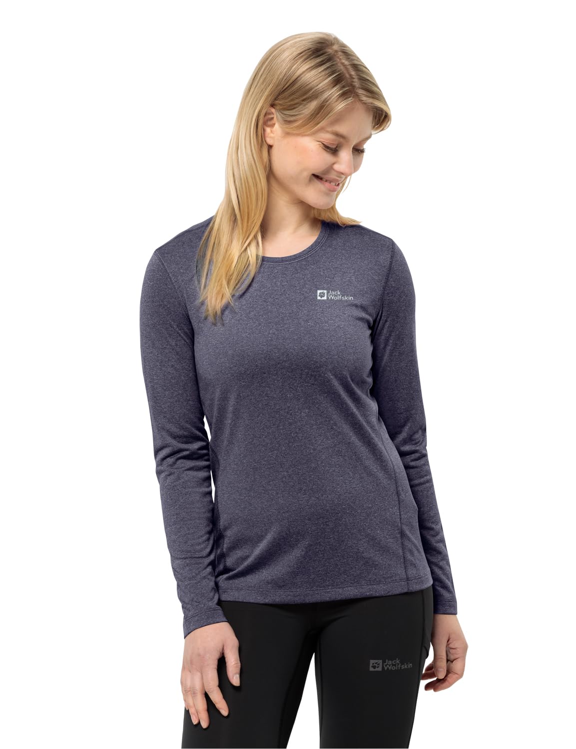 Jack Wolfskin Women's Sky Thermal L/S W Hiking Shirt, Graphite, XS