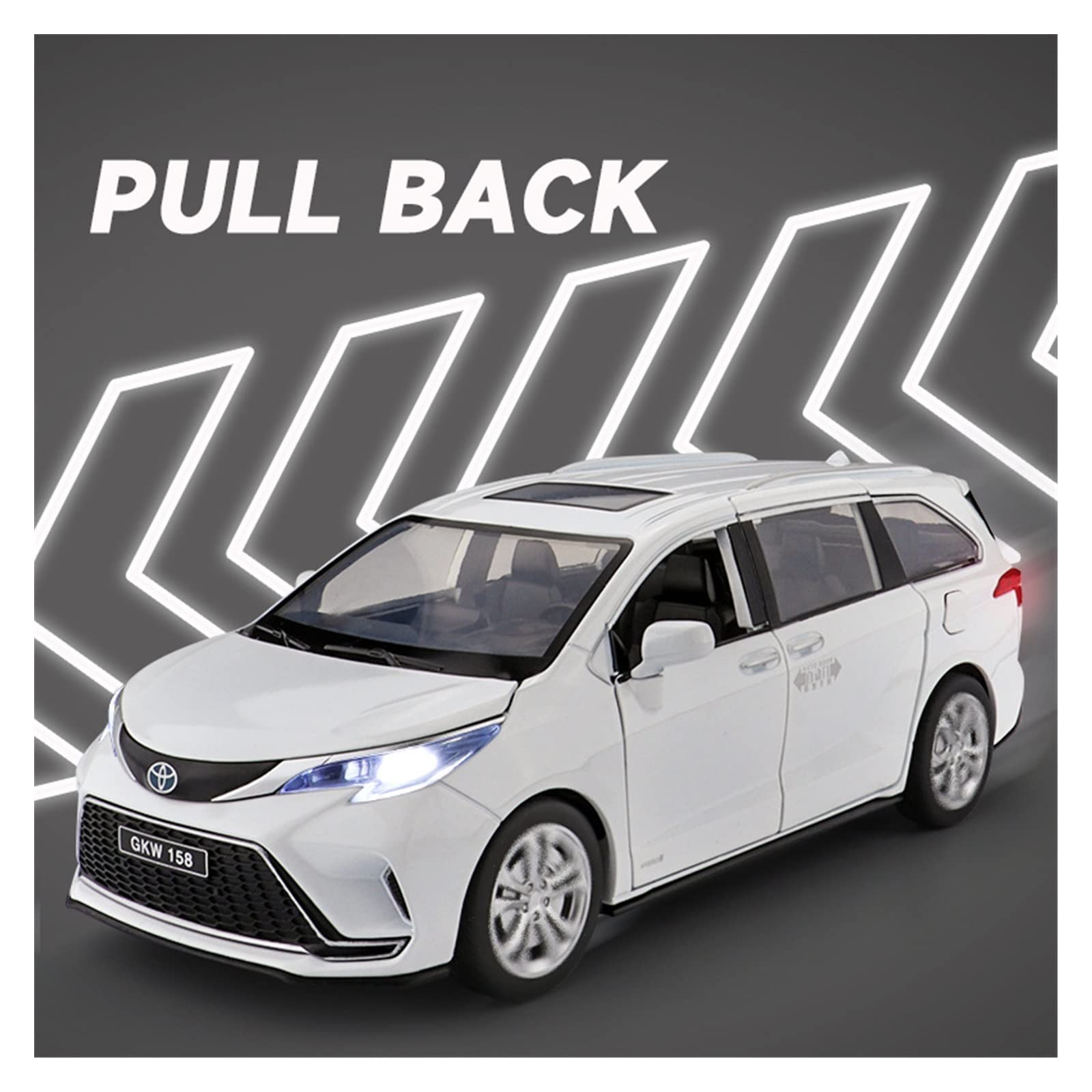 Scale Finished Model Car 1:24 for Toyota Sienna MPV Metal Car