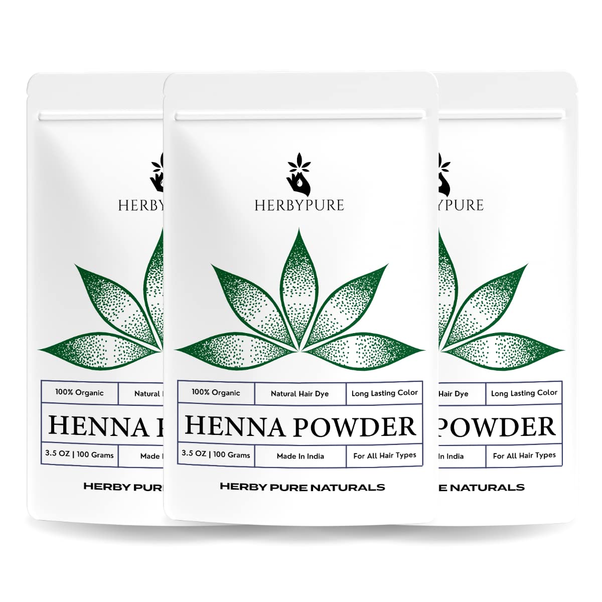 Herby Pure Organic Henna/Mehandi Powder for Hair Color | 100% Natural, Triple-Sifted & Micro-Fine Hair Dye | For All Hair Types | Pack of 3-300 Grams-image-41