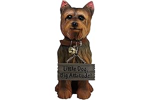 Ebros Gift Adorable Pet Pal Pooch Yorkie Dog Garden Figurine 12.5" H...