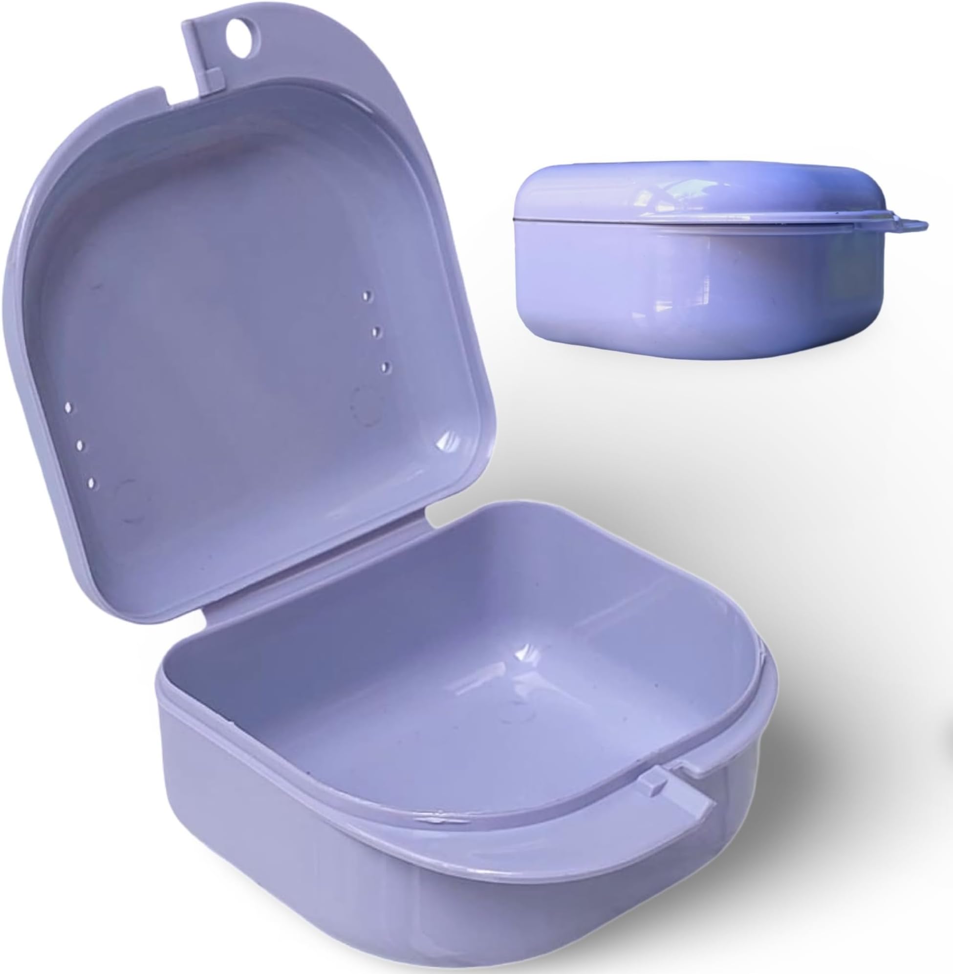 Dual Use Lavender Retainer Case and Aligner Carry Case – Moldable Storage Box for Braces, Mouth Guard, Night Guard, Clear Aligners, Denture Box – Orthodontic Bath and Travel Case