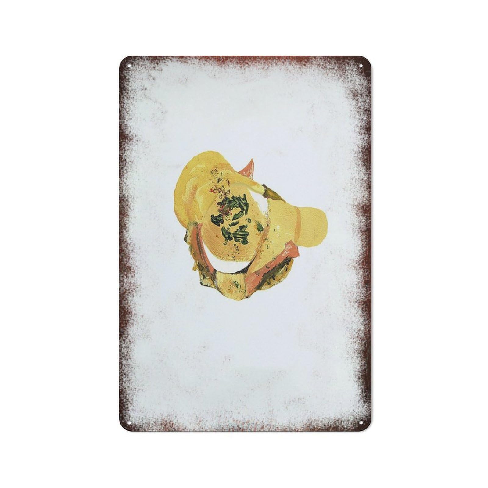 peiyeety Metal Tin Sign Taco Watercolor Pattern Vintage Rustic Wall Art Kitchen Bathroom Bedroom Living Room Cafe Farmhouse Entryway Office Garage Home Bar Laundry Room Porch Patio 12x16 Inch