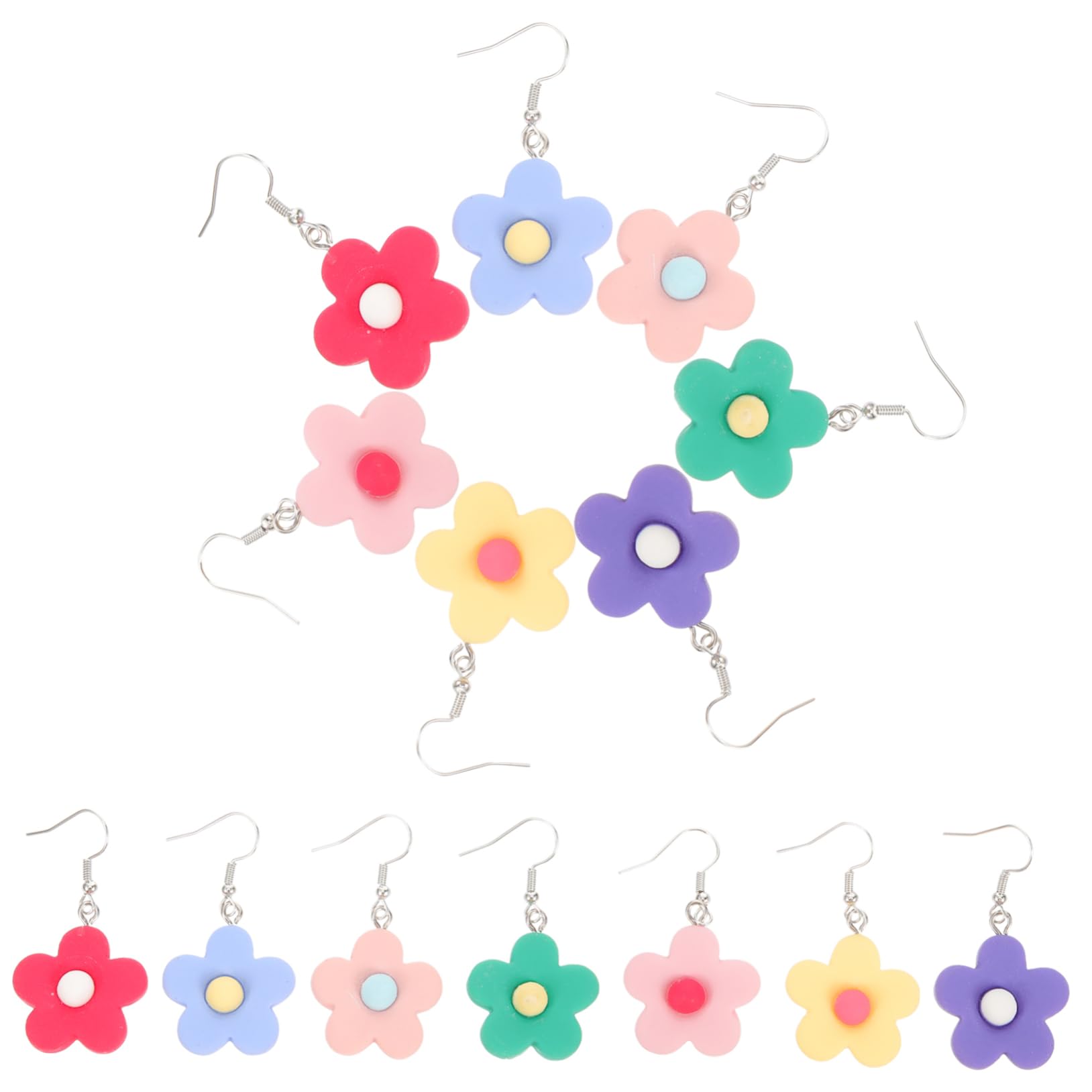 SHERCHPRY 35paia Orecchini Goccia Resina Forma Di Fiore Per Donne Di Colorati Per Occasioni Speciali e Uso Quotidiano