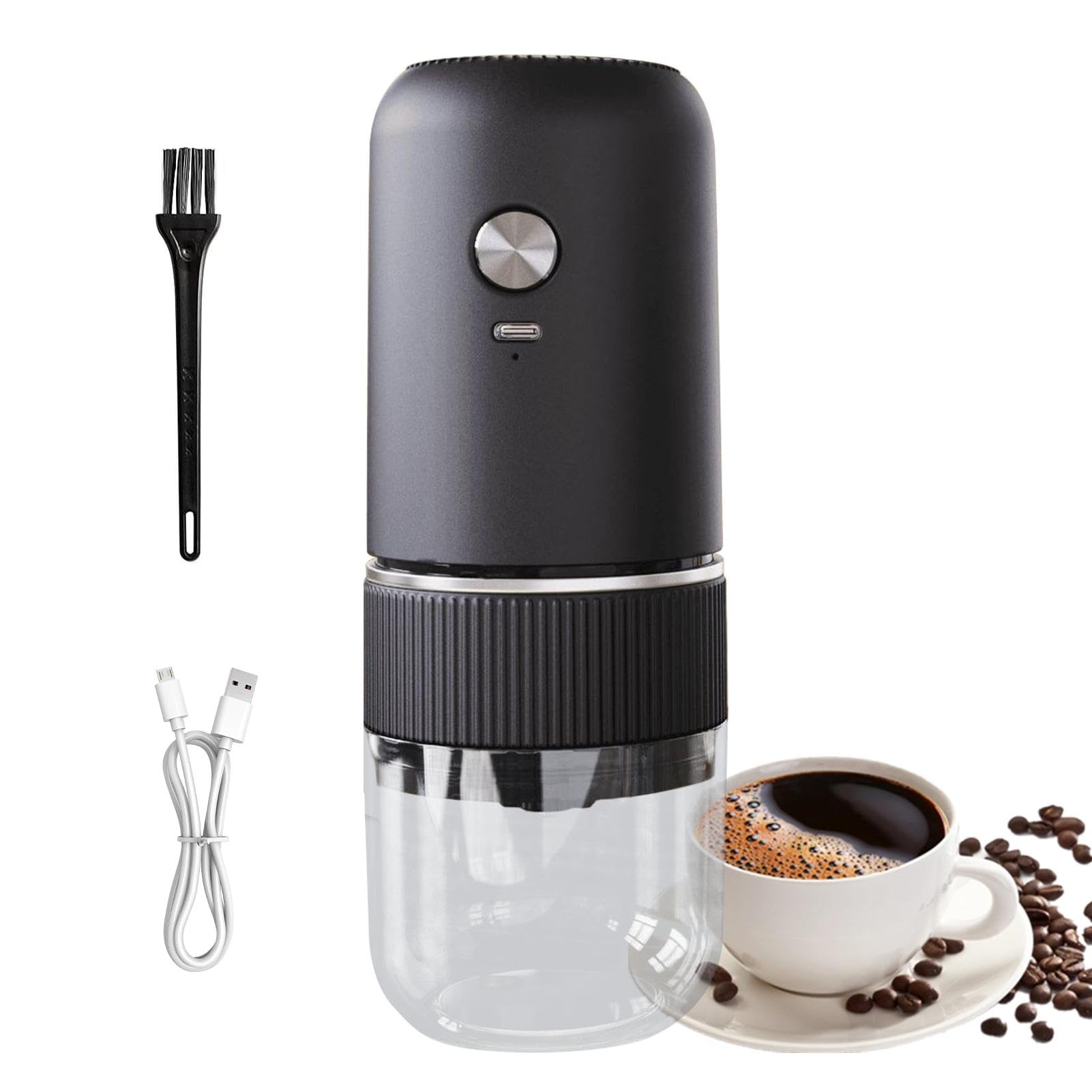 Rechargeable Coffee Grinder, Coffee Machine with Grinder, Lightweight Coffee Machine, Rechargeable Espresso Grinder for Travel, Camping, Driving, Home Offices