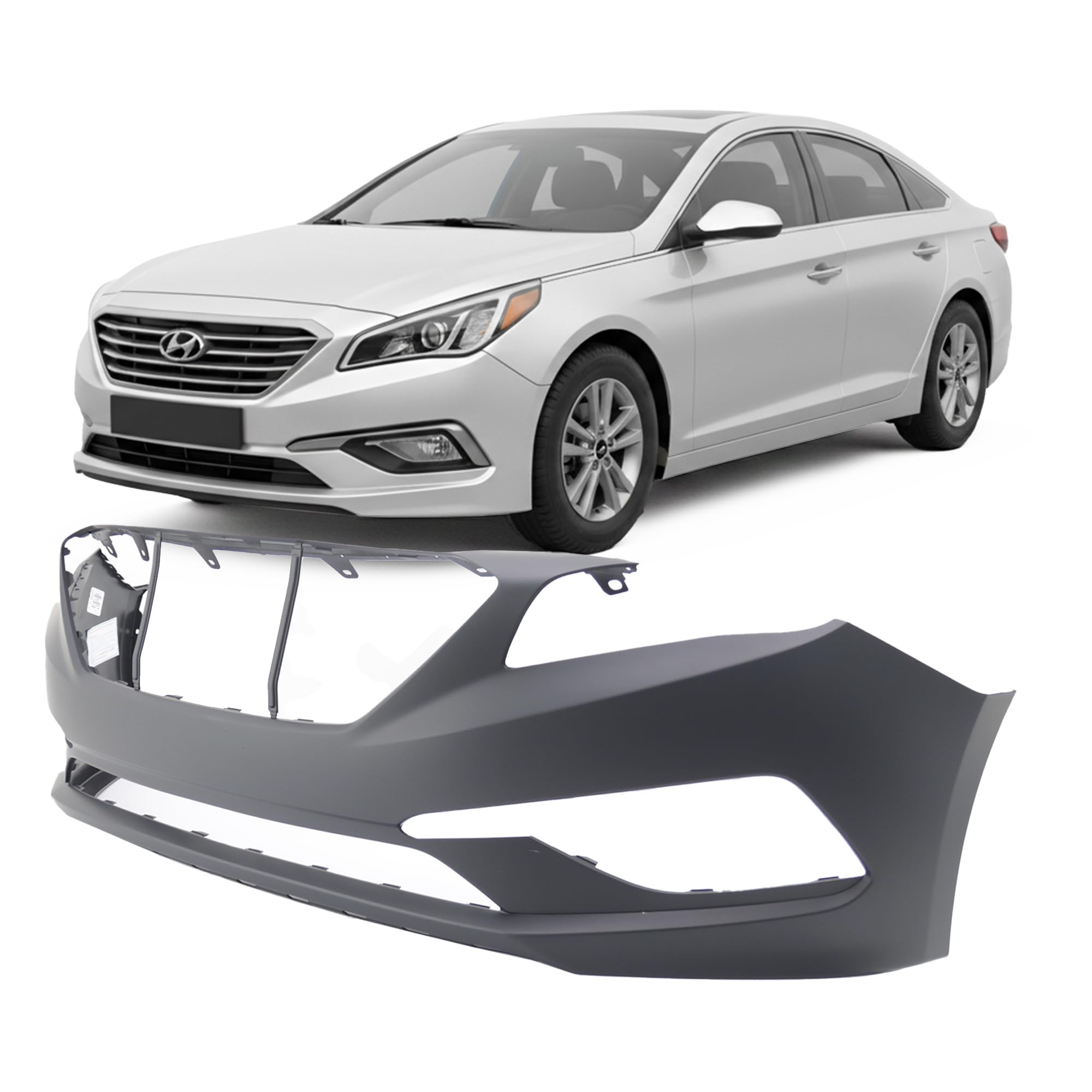 FitParts Compatible with Hyundai Sonata 2015–2017 Front Bumper Cover