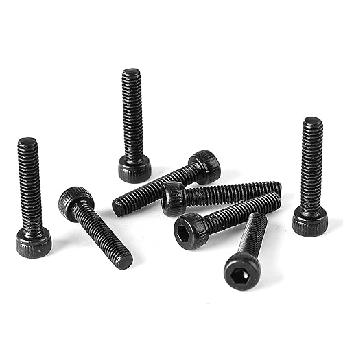 Miniatura 7 de Tornillos de cabeza hexagonal M4-0.028 x 0.787 in, acero de aleación de grado 12.9, unidad de enchufe Allen, acabado de óxido negro, máquina métrica