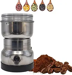 Moedor de Café Automático Aço Inox - Portátil, Potente e Preserva Aromas | Moagem Rápida para Uso Doméstico PREMIUM MCO