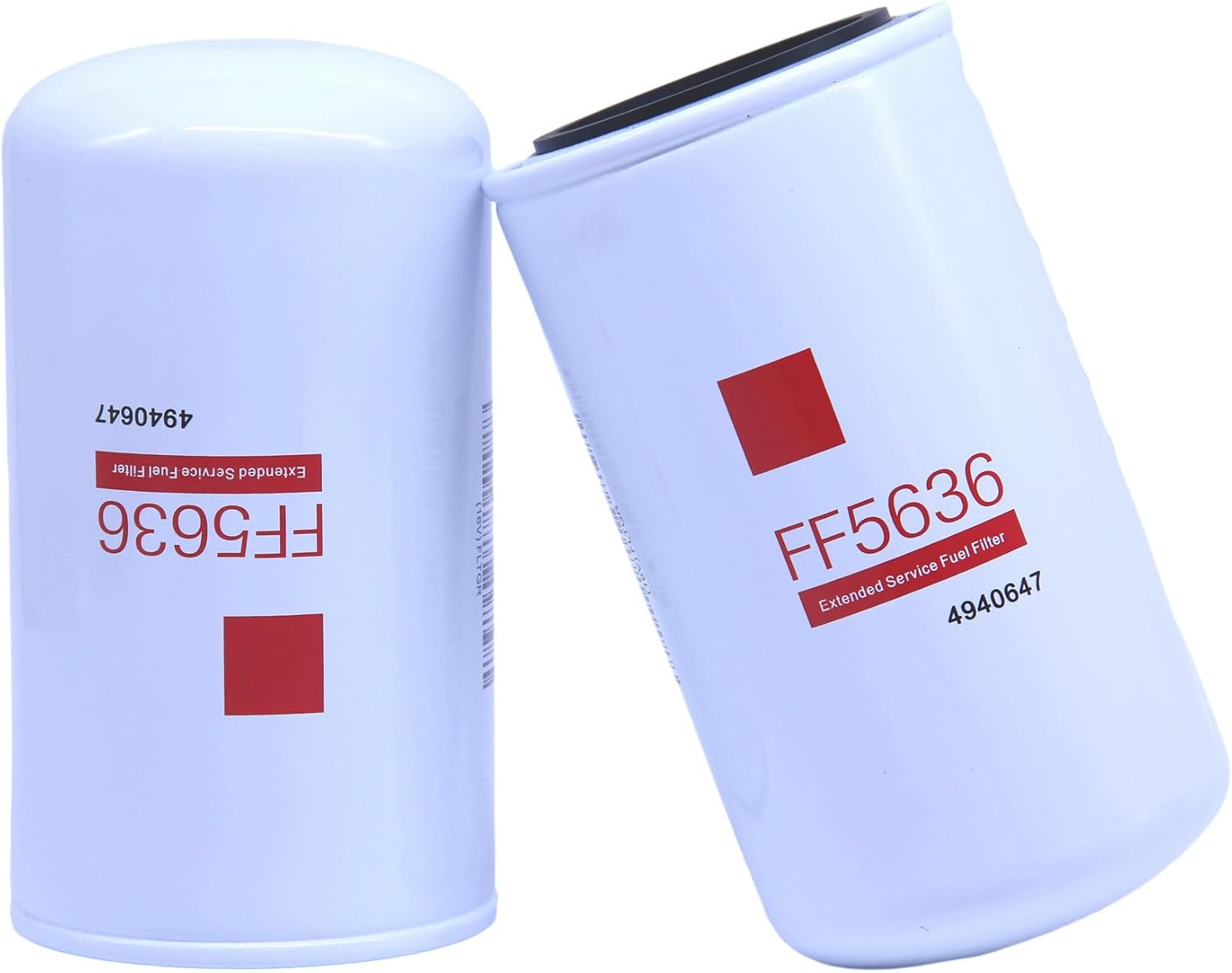2 Pack of FF5636 (5 micron) Fuel Filter Replaces FF5813, 4940647, P550879, BF7924, 33936 Compatible with Cummins ISC8.3 ISL9 ISB6.7 Engines for International, Kenworth, Mack, Peterbilt, Volvo Trucks
