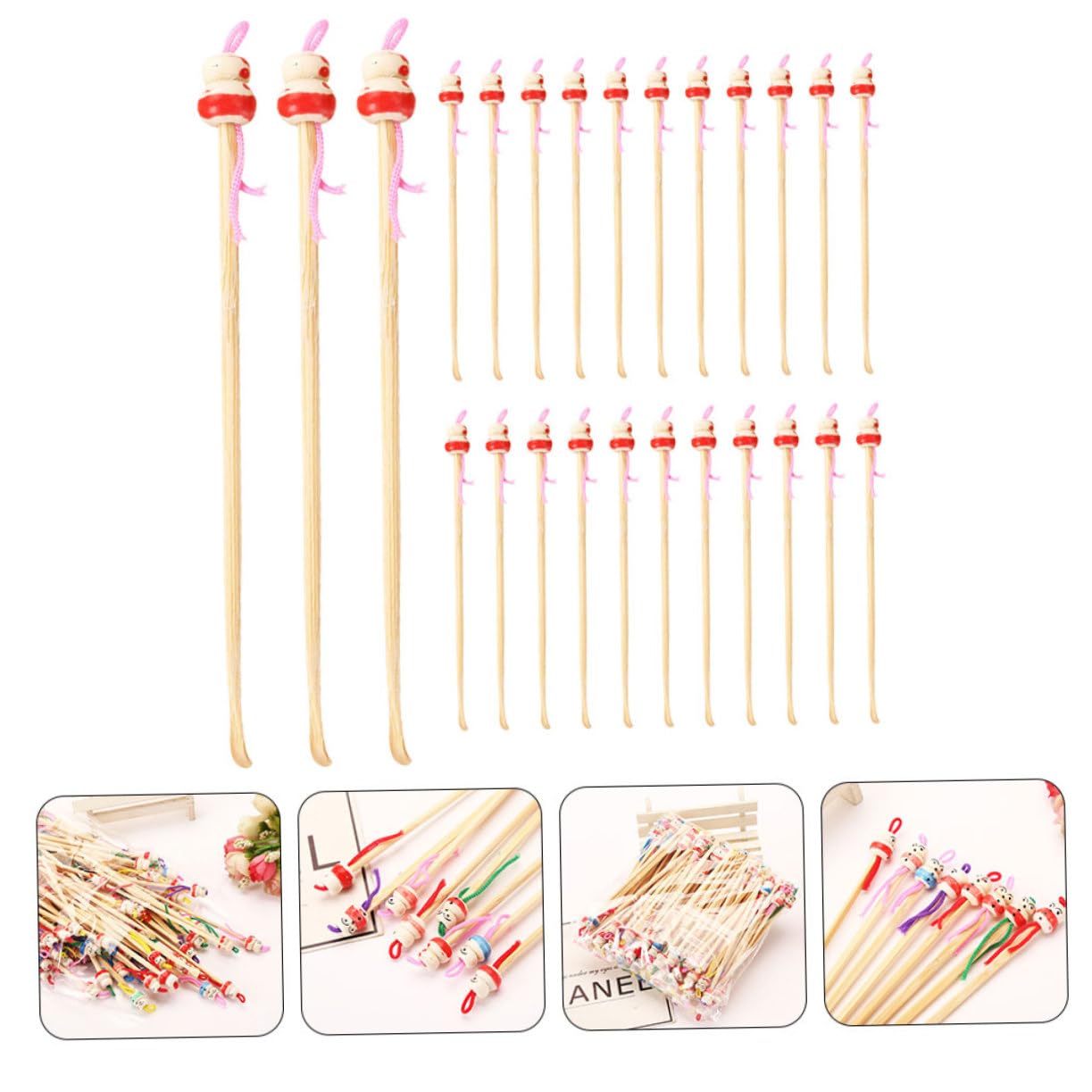 PACKOVE 5 Ensembles -oreilles Suspendus Kit De Retrait De Cire Nettoyeur La Cire Outil De Retrait De Cérumen À Oreille Portables Couleur Aléatoire 100 Pièces * 5