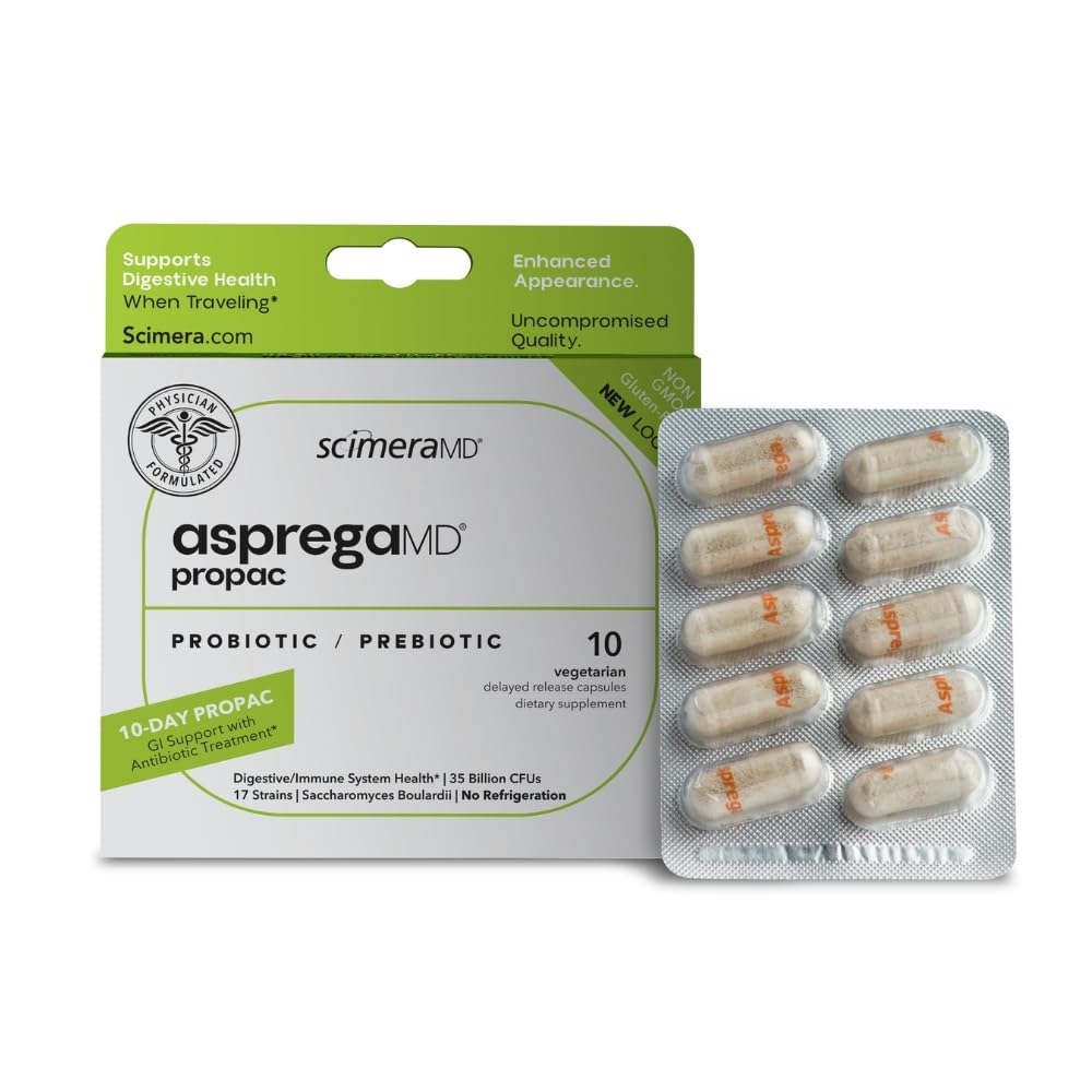 Scimera Bioscience Probiótico com prebióticos, 35 bilhões de UFC, 10 cápsulas