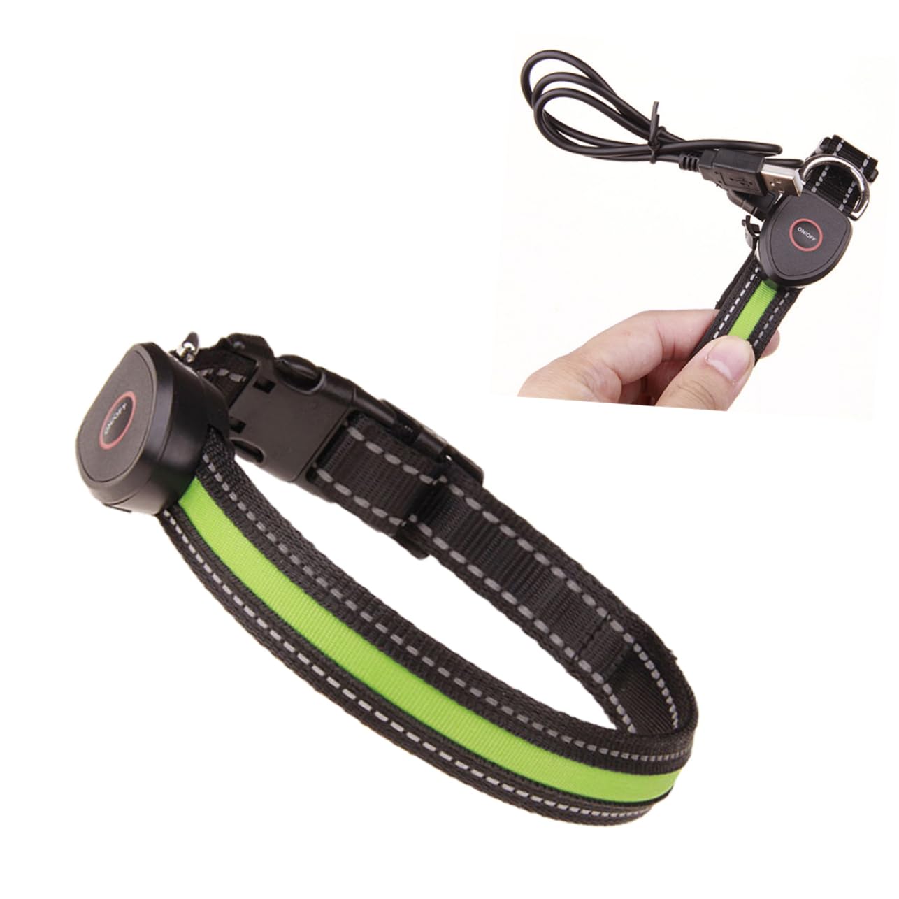 POPETPOP Girare 3 Pz Colletto Illuminato Collana a Led Per Animali Domestici Collana Illuminata Per Cani Collare Lampeggiante Per Animali Domestici Collare Da Pitbull Collari Guidato