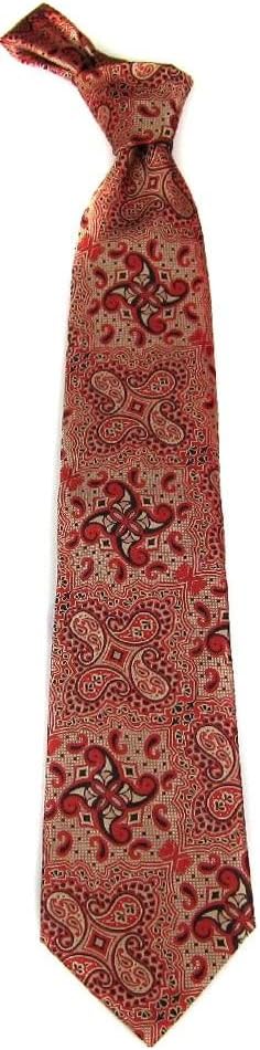VS-57 - Mens Ultra Modern Tie and Hanky Set - Red - Black