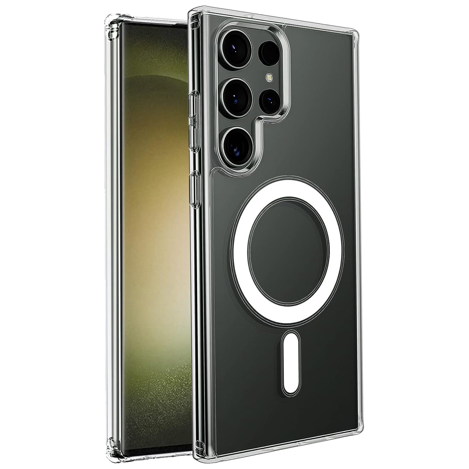 A rtistque Clear Back Cover Case for Samsung Galaxy S22 Ultra Compatible with MagSafe| Acrylic | Case for Samsung Galaxy S22 Ultra | Shockproof TPU Protective Design - Transparent (B0CDG8X4MP) Amazon Price History, Amazon Price Tracker