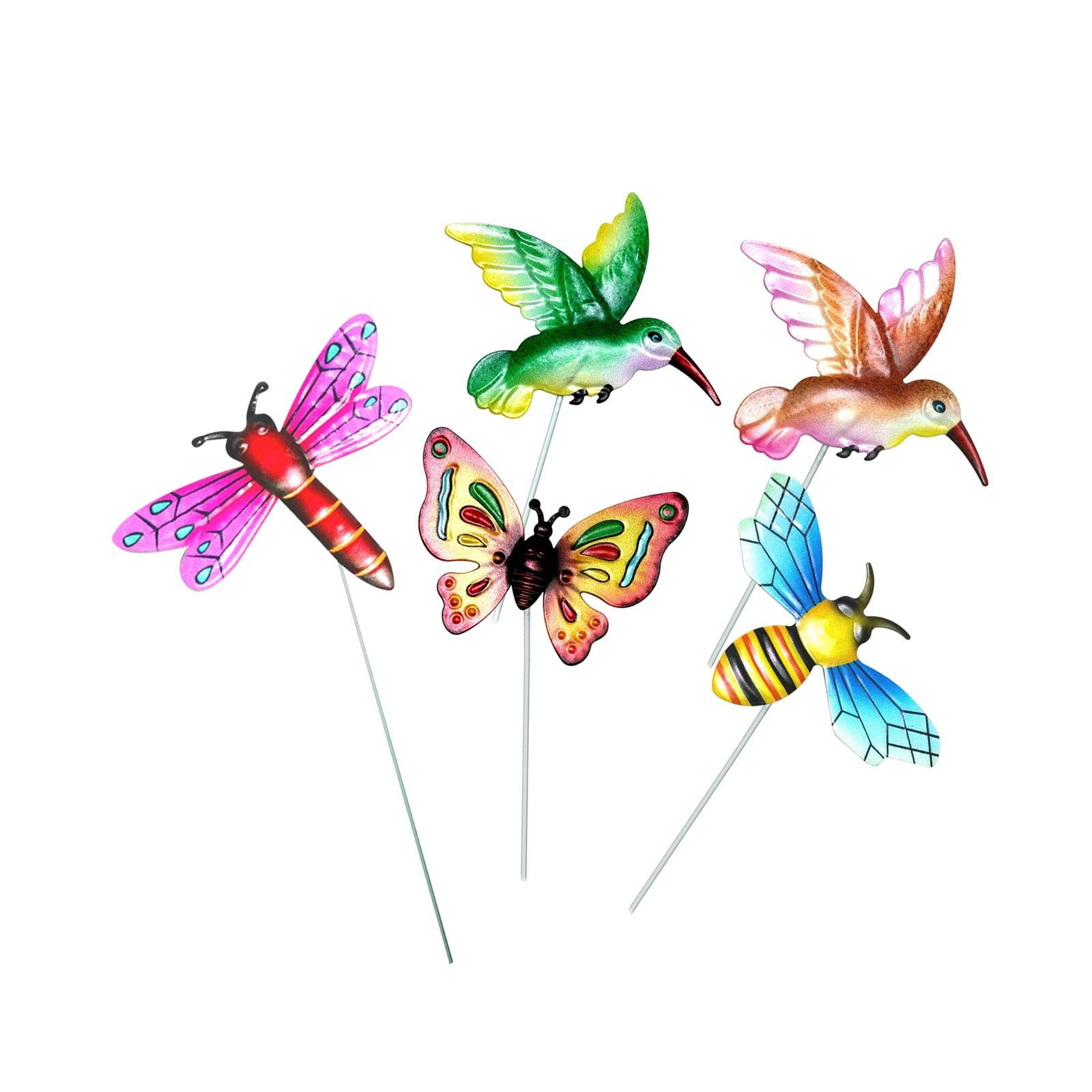 Piquets de jardin papillon pour égayer une allée triste grâce au fer coloré de 38 cm