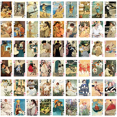 Baraja de Póker con 54 cartas vintage para niños miniatura 2
