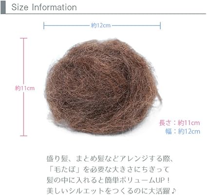 Amazon ブライトララ 毛たぼ ウィッグ カラートップ ヘアートップ すき毛 つけ毛 黒 茶 和装ウィッグ 着物 髪飾り 日本髪 Fs001 Bk ポイントウィッグ 通販