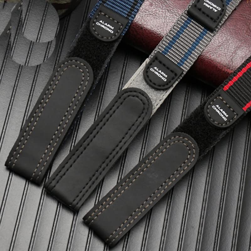 Bracelet montre nylon 20mm étanche noir interchangeable pour Seiko - 7