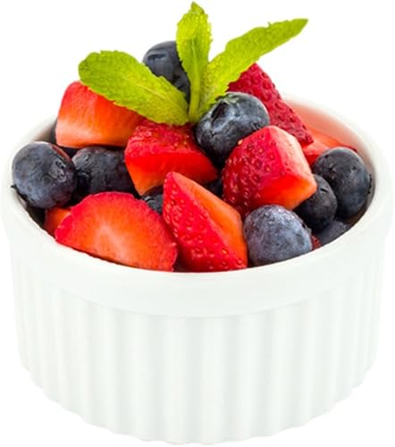 Miniatura 70 de Restaurantware -10 platos blancos pequeños cuadrados, mini platos de 3 pulgadas, para aperitivos, aptos para microondas, apto para horno, plato