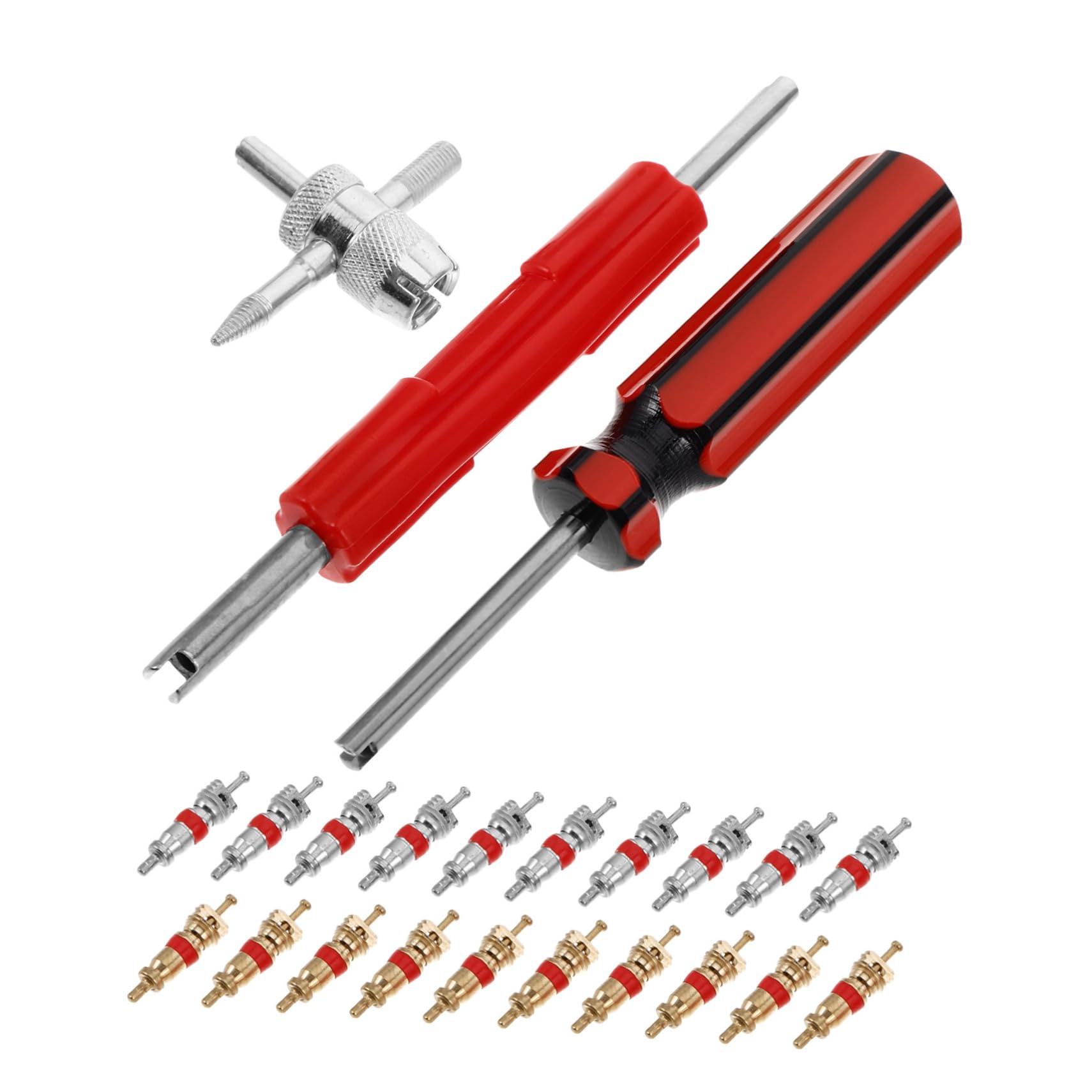 ULTECHNOVO 1Set Tire Valve Core Remover Tool Ergonomic Handle for Easy Installation and Removal of Valve Cores Compact and Portable Design for Trucks Motorcycles and Atvs