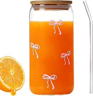 Glass Tumbler With 500ml Pink Mug Mona with Lid and Straw | Coffee Cups for Home, Bedroom, Birthday, Office, Kitchen, Residence, Room, Milkshakes, Tea and