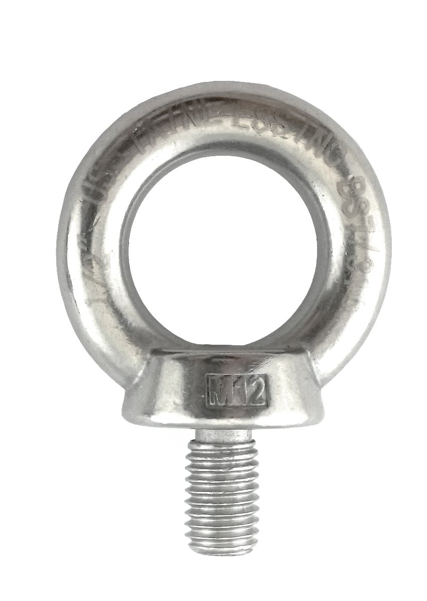 Boulon à œil 12 mm inox 316 levage robuste et anneau de levage M12