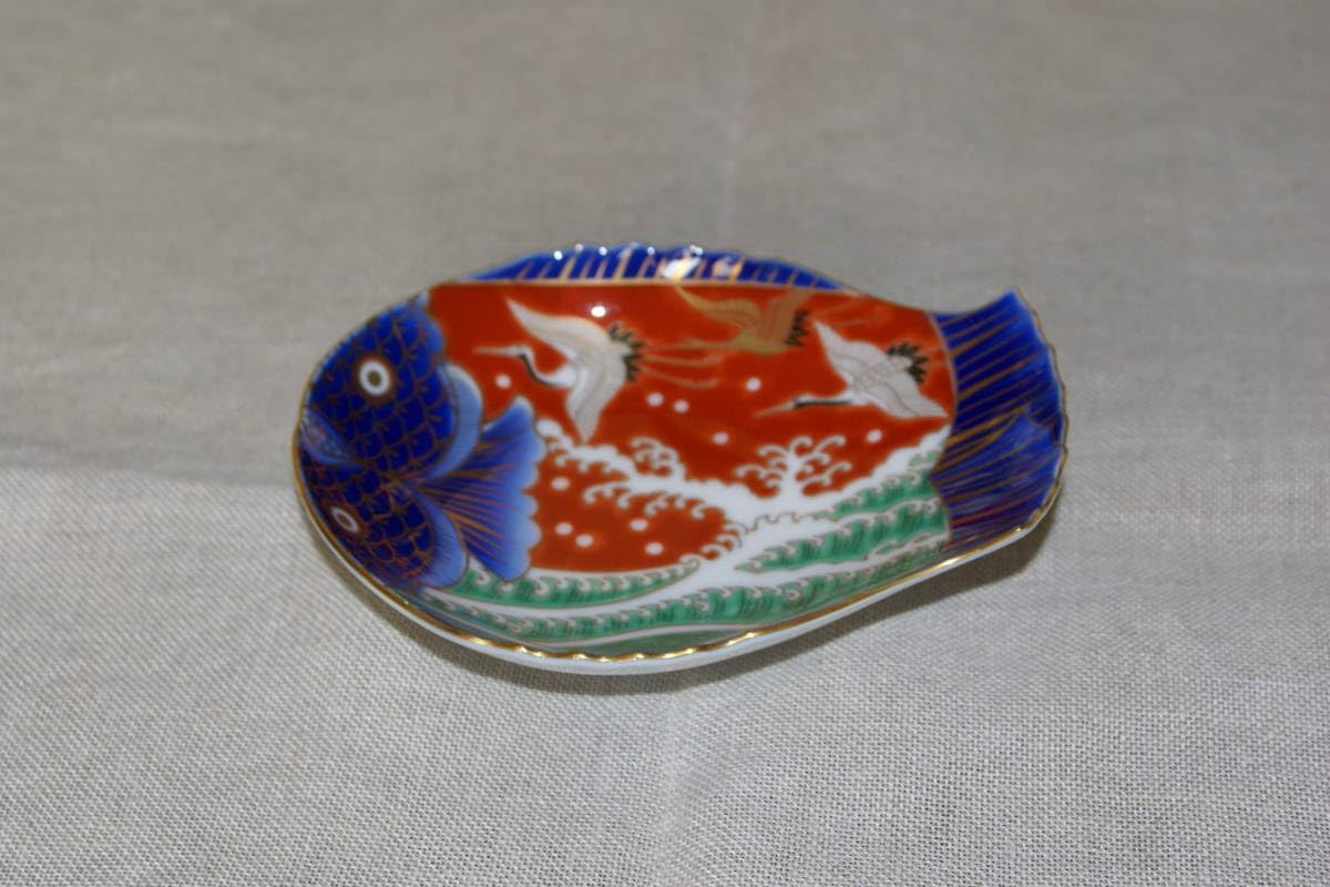 骨董 アンティーク 古伊万里 染付 松竹梅図 長方皿 長皿 鮎皿 向付