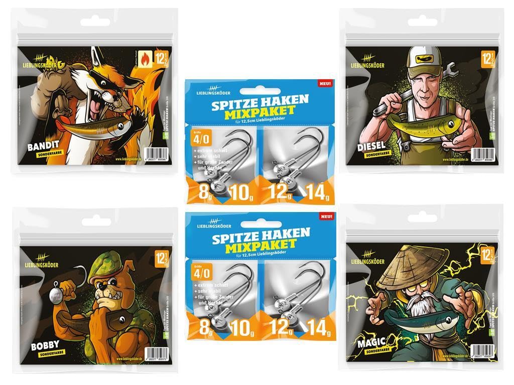 Raubfisch Store - Lieblingsköder - 12,5 cm Sonderfarben-Set - 1