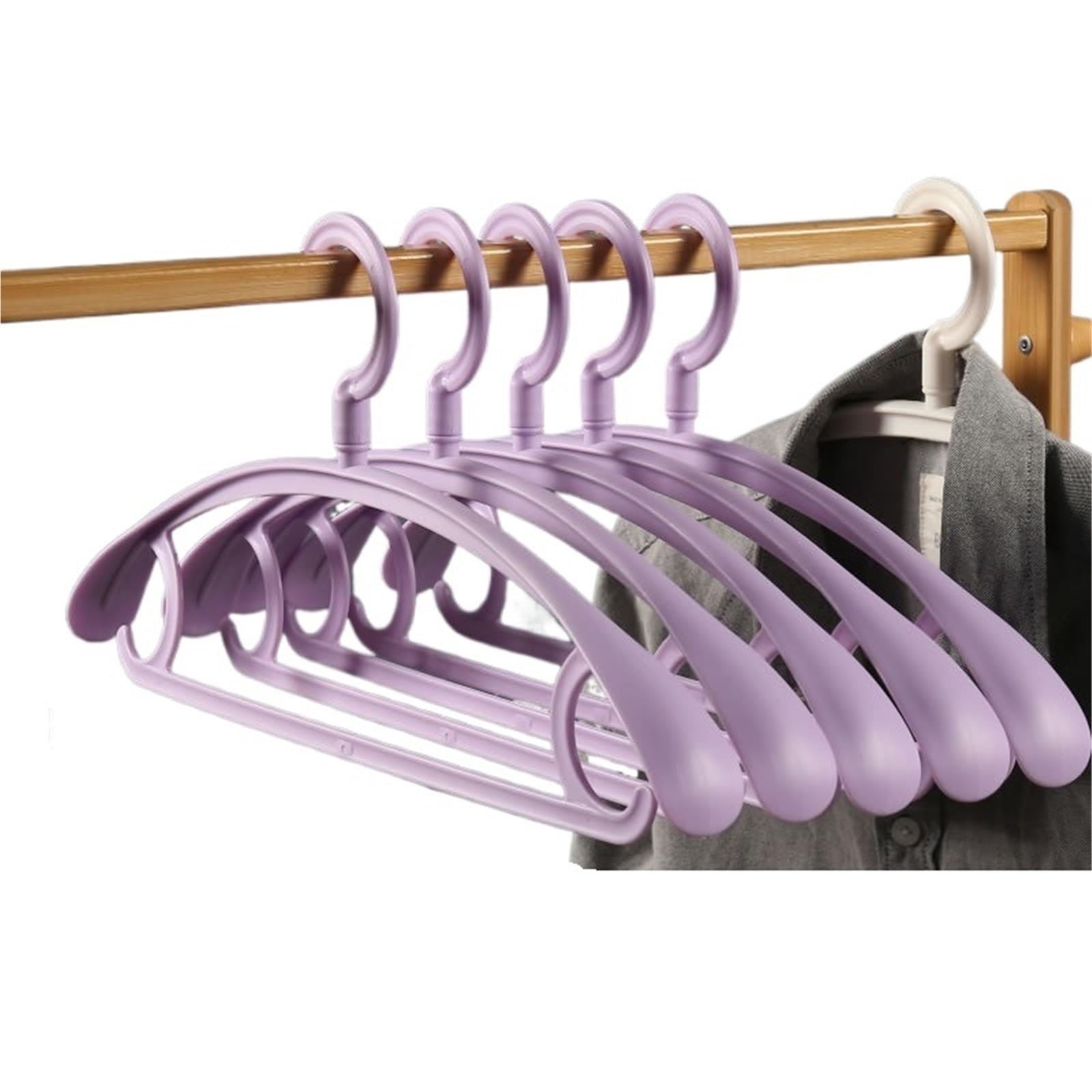 Clothes Hangers Adult Clothes Hanger Semicircle Material Plastic Non-slip Non-marking And Non-deforming Thickened DRYING RACK(10pcs purple)
