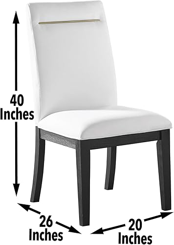 Miniatura 3 de Steve Silver Co Yves Silla auxiliar de rendimiento, juego de 2 sillas, tela de rendimiento SilverShield, moderna, comedor con acento, cocina, estilo