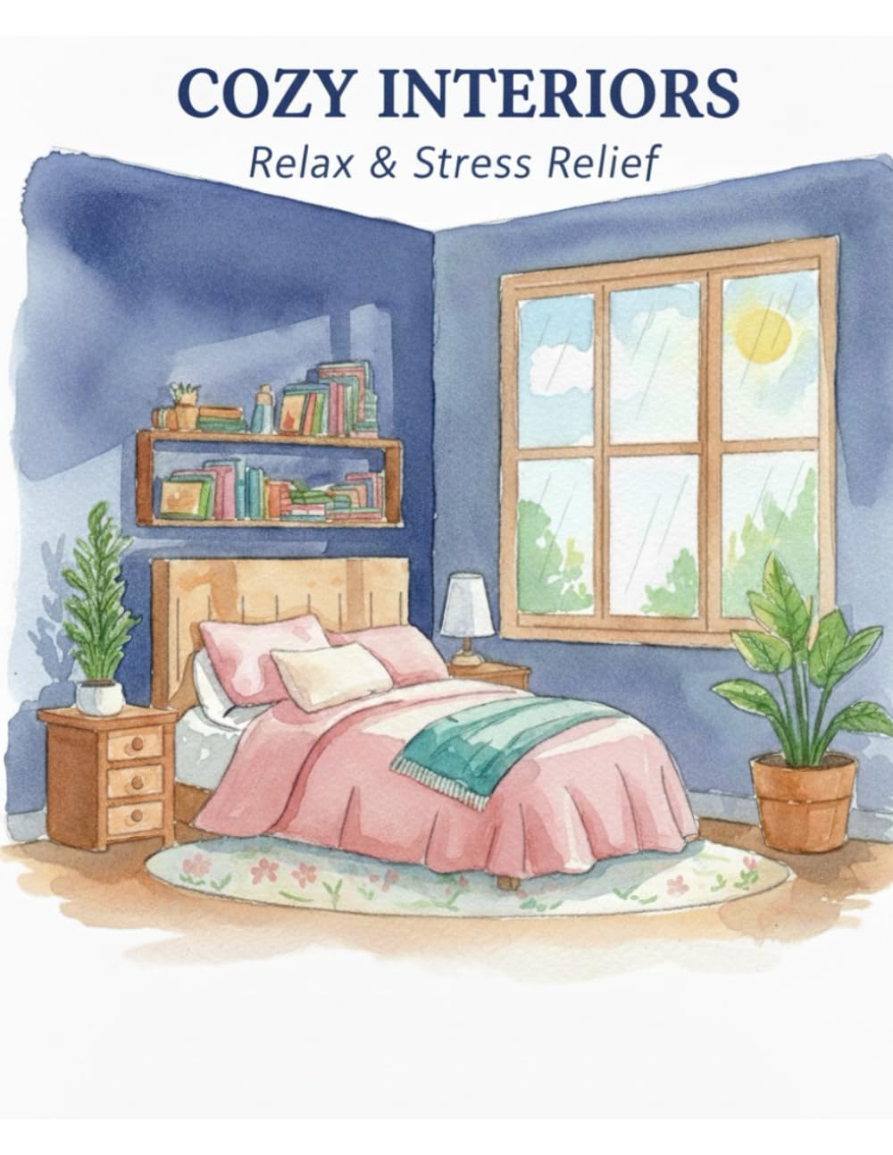 COZY INTERIORS: Relax & Stress Relief - Coloring Book for Adult