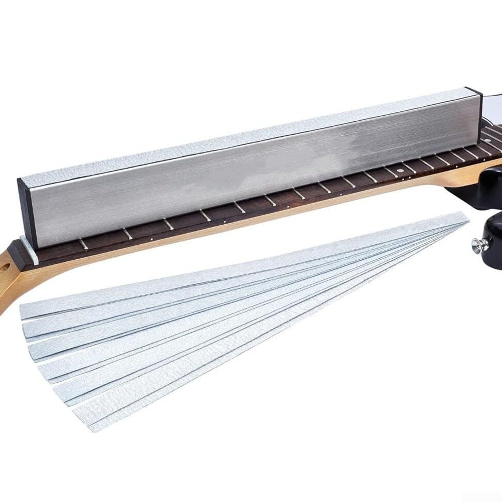 Luthier Tool for Guitar Neck Fret Beam Leveling Complete with Sandpaper, As Picture Show - Image 3