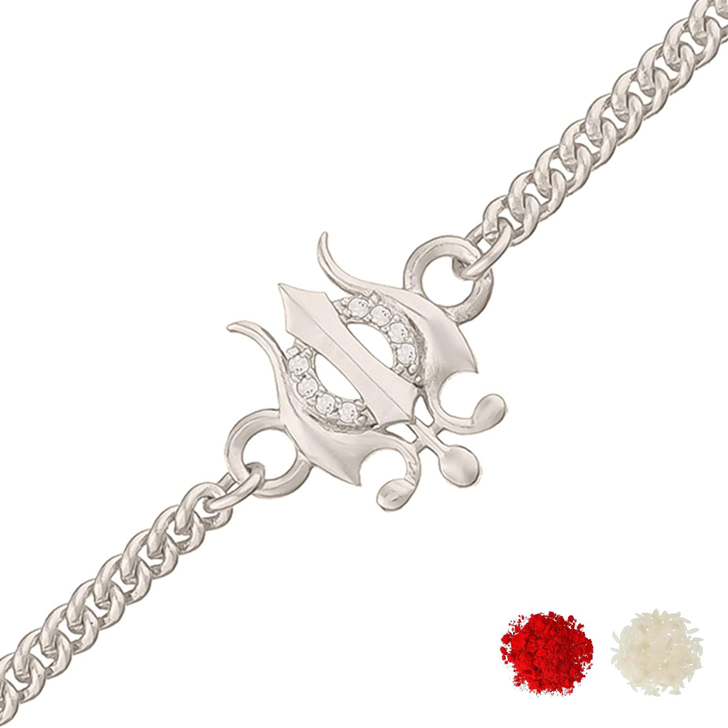 voylla Trishul Rakhi Bracelet in Brass|Rakhi For Brother|-picture-13