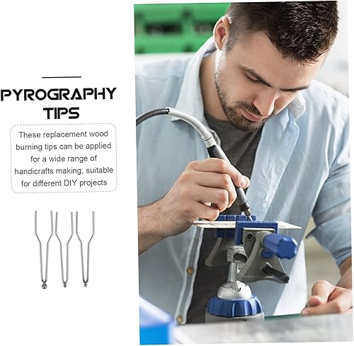 Miniatura 7 de Uonlytech 9 unids punta de pirógrafo puntas de grabado para madera DIY puntas de quema de madera accesorios de quema de madera herramientas