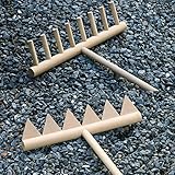 2PCS Large Zen Garden Rake Tool - 48" Full Size Outdoor Japanese Garden Rakes - Meditation Rock Sand