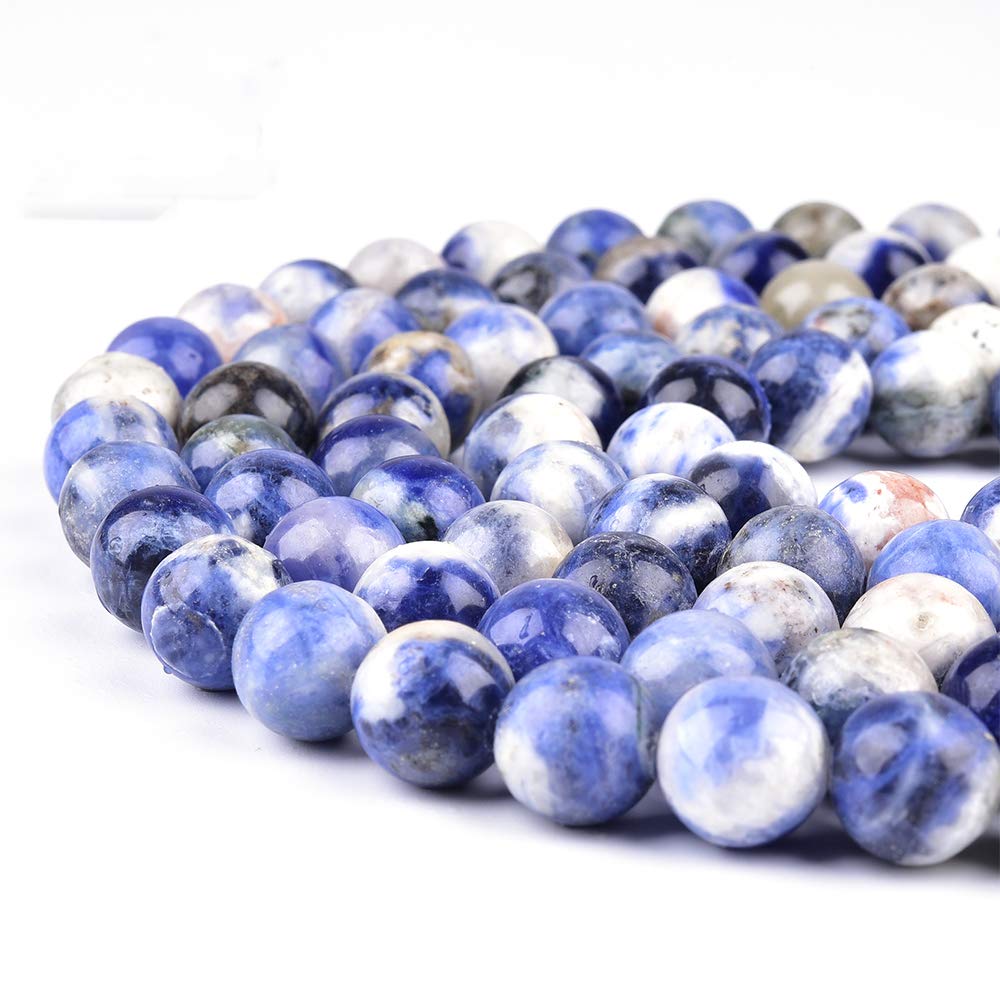Amazon.co.jp: Yuncai 12mm 30個 ブルー ホワイト ゼブラ 天然