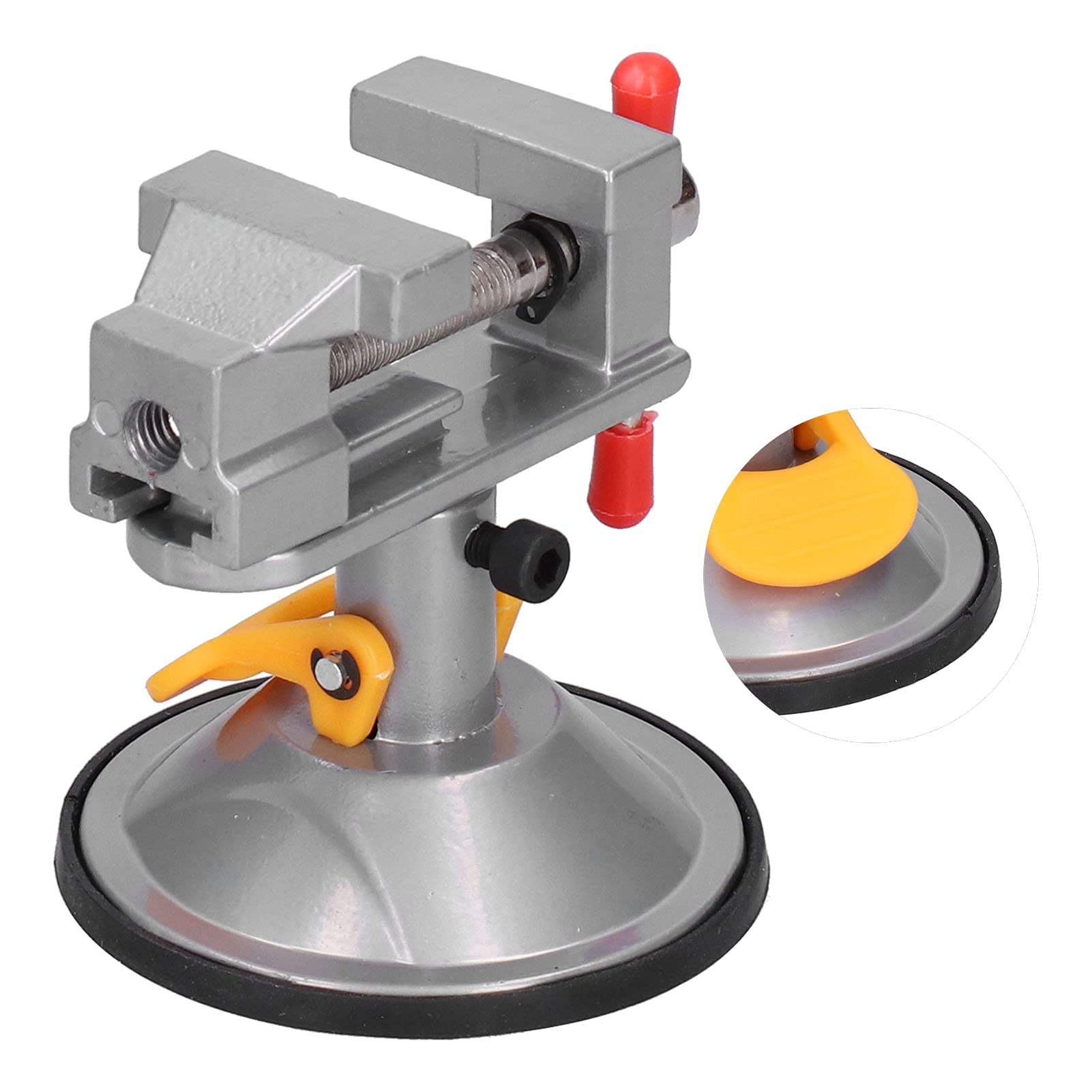 Etau D'Établi, 360 Degrés Force de Serrage Réglable de 0 à 30mm Etau De Table Étau D'Établi Avec Clé Hexagonale pour Serrer, Polir, Meuler, Percer, Couper