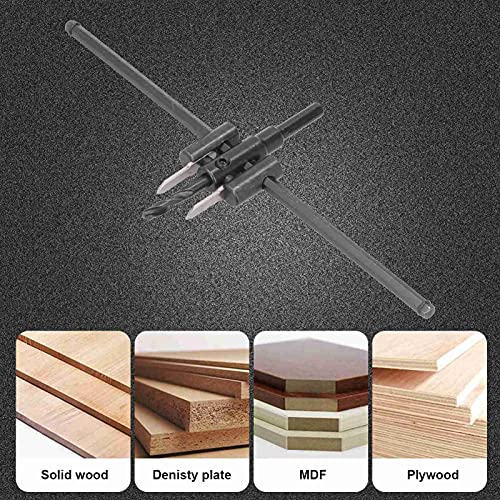 Kit Cortador de Círculos Ajustable para Madera 30-300MM miniatura 7