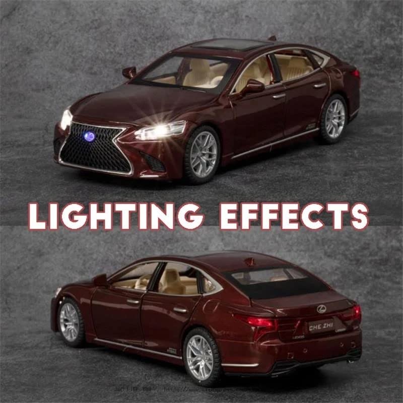 Image of Invite Enterprise Die-Cast Metal 1:32 Scale Lexus LS500H Pull Back Sedan with Music & Lights 3 Yrs & Up 【Colors as Per Stock】