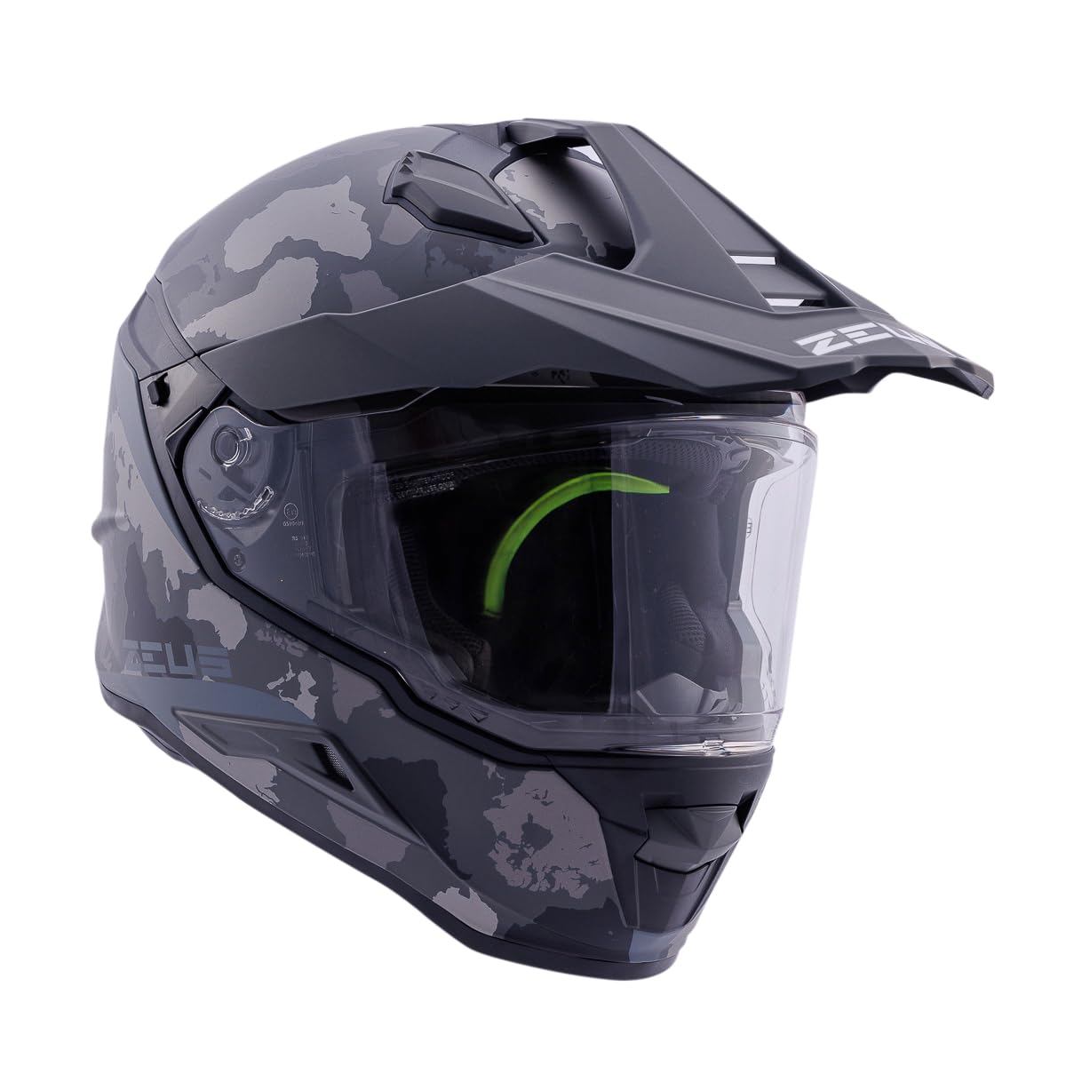 ZEUS ZS-913 Kapalı Motosiklet Kaskı Matt Black Grey Silver M