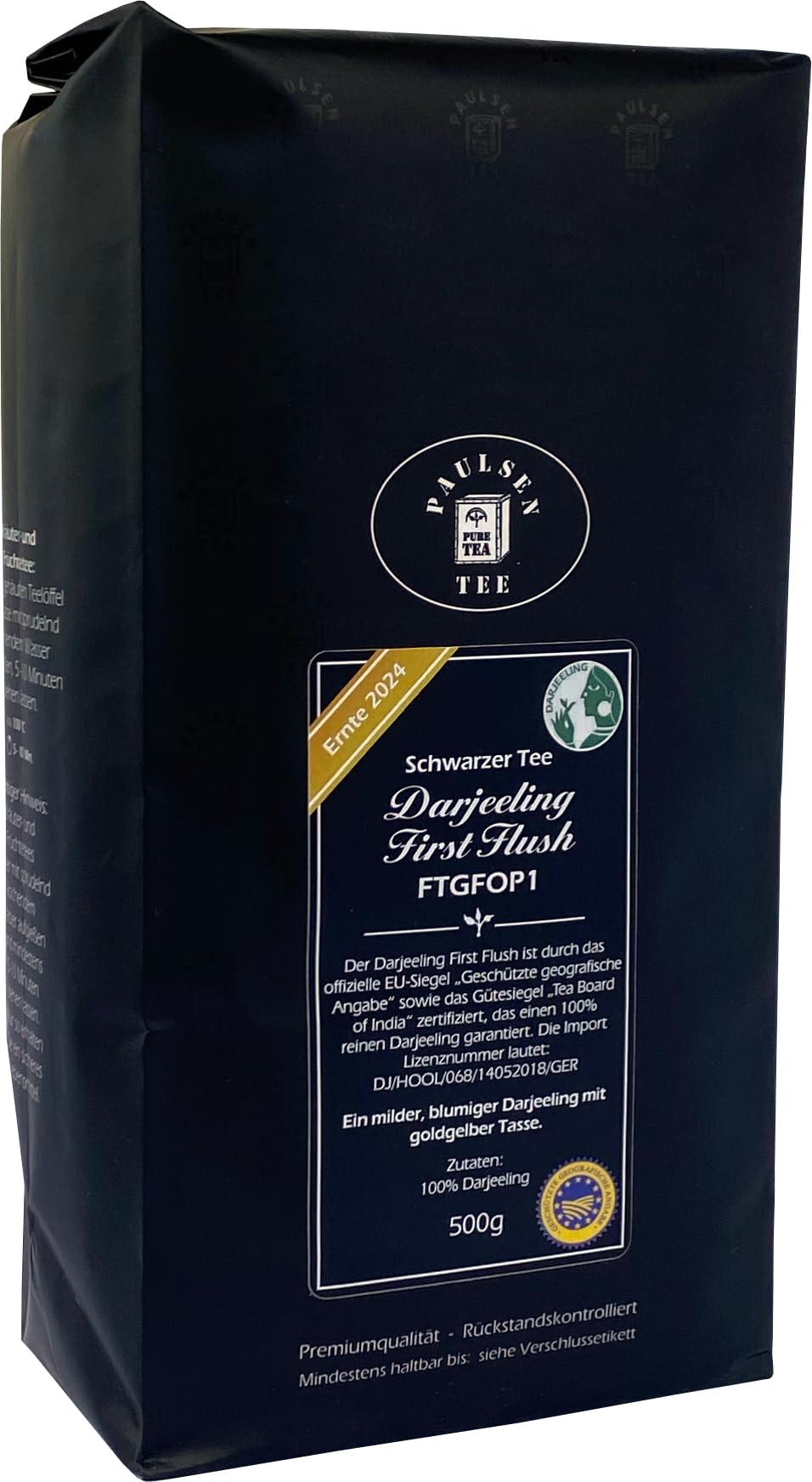 Paulsen Darjeeling First Flush FTGFOP1, Ernte 2024, schwarzer Tee, 1000g
