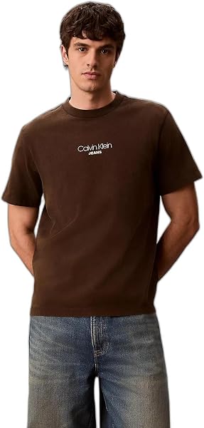 Calvin Klein Logolu Pamuklu Regular Fit Bisiklet Yaka T Shirt LV04RB824GTO2 Erkek T SHİRT LV04RB824G TO2