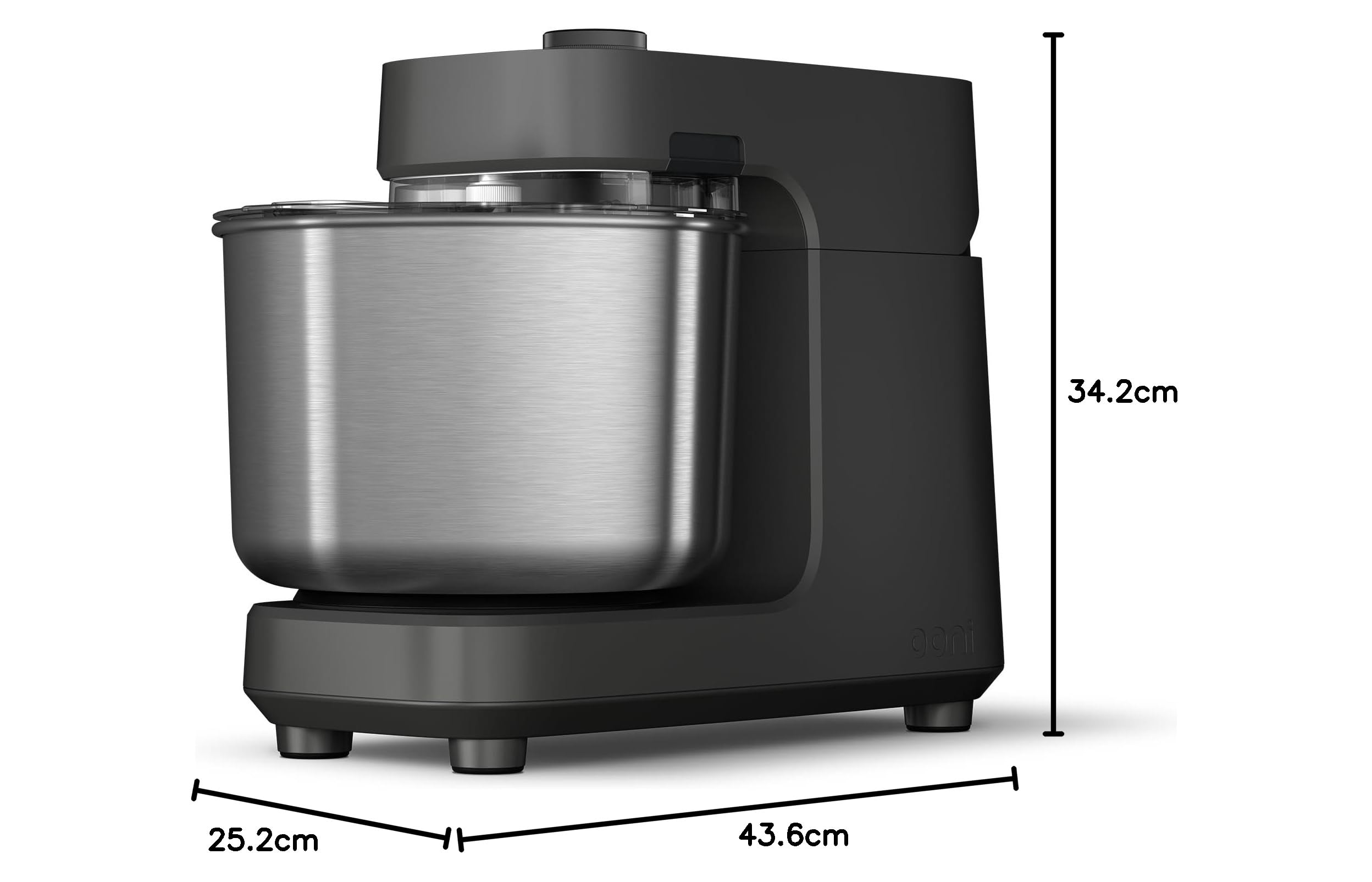 Ooni Halo Pro Pétrin Spirale Professionnel – Robot de Cuisine & Machine à Pétrir 7,3 L avec Accessoires, 58 Vitesses – Idéal pour Pâte à Pain et à Pizza – Pétrin Pizza Gris Anthracite