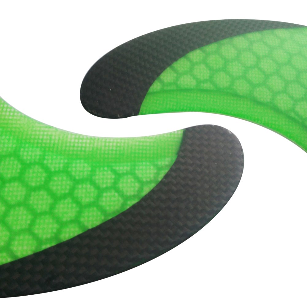 UPSURF Planche De Surf FCS Base 3palmes Fibre De Verre pour Planche De Surf Thruster Set Carbone Rayon De Miel